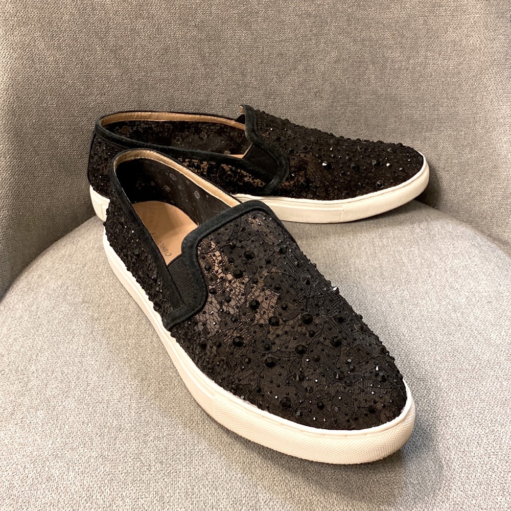 Fancy slide on sneakers